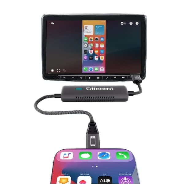 Ottocast Mirror Touch Trådlös CarPlay Biladapter DisplayPort