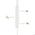 Miniatyrbild 3 av 5: Jack 3,5mm In-ear hörlurar 1,2m Musik och samtal handsfree LinQ Vit