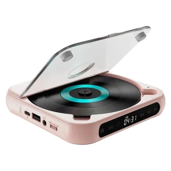 CD-spelare, Bluetooth 5.3, 1200 mA batteri, flera ljudformat,ROSA