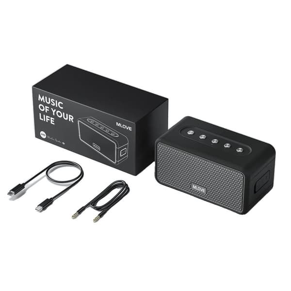 Bärbar Bluetooth-högtalare, Bluetooth 5.3, 4400mAh batteri, IPX5 vattentålig,svart