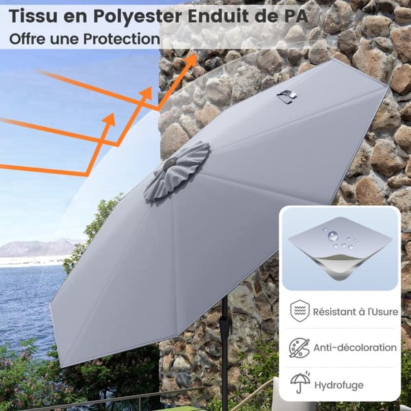 Patioparasol, 270x270x240 cm, Beige