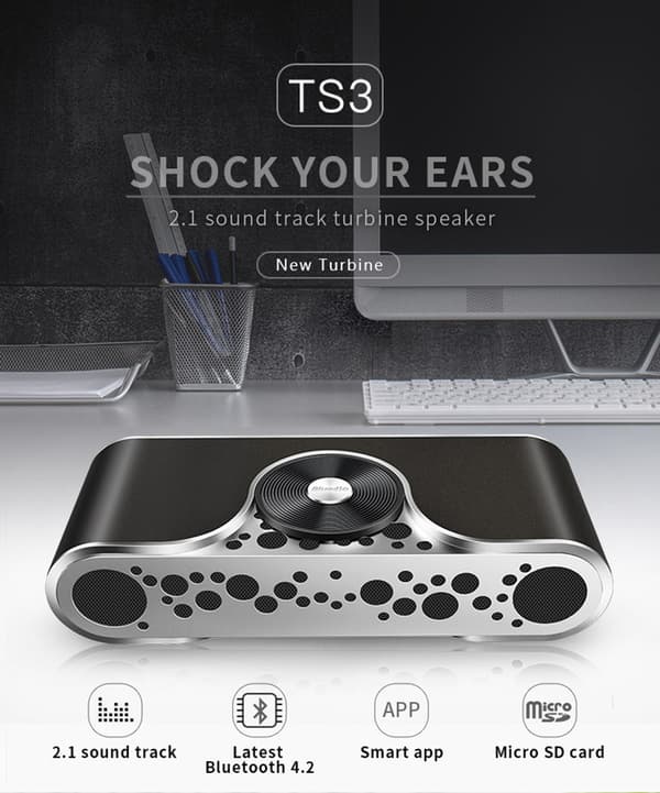 Bluedio TS3  Bluetooth 4,2 högtalare med subwoofer
