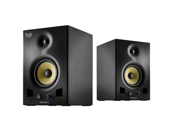 Hercules Monitor 5, 50 - 20000 Hz, 80 W, 12,7 cm (5"), Sort, MDF, Rotasjon