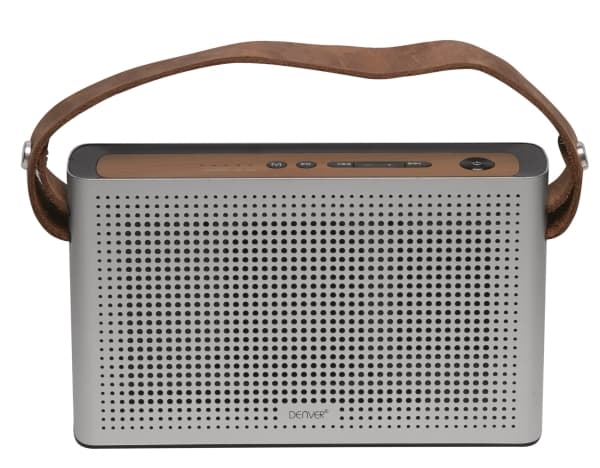 DENVER BTS-200 - Høyttaler - for bærbar bruk - trådløs - Bluetooth - 10 watt - sølv