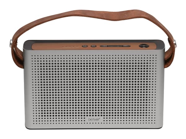 DENVER BTS-200 - Høyttaler - for bærbar bruk - trådløs - Bluetooth - 10 watt - sølv