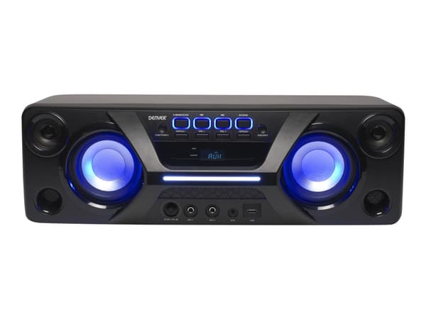 DENVER BTB-410NR - Högtalare - för bärbar användning - trådlös - Bluetooth - 2-vägs Svart
