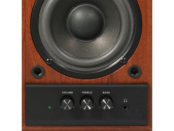 SVEN SPS-702, 2.0 kanaler, Kabel, 40 W, 40 - 22000 hz, Svart, Trä