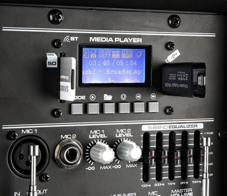 Vonyx AP1500PA Portabel högtalare, 15", BT, UHF x2