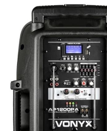 Vonyx AP1500PA Portabel högtalare, 15", BT, UHF x2