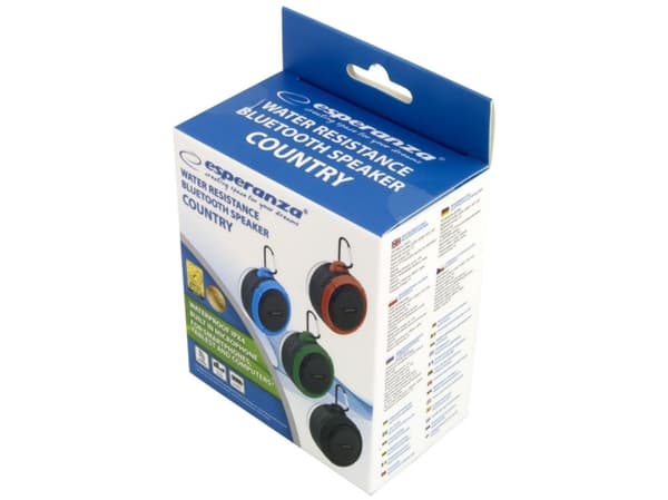 Esperanza COUNTRY - Høyttaler - for bærbar bruk - trådløs - Bluetooth - 3 watt - svart, blå