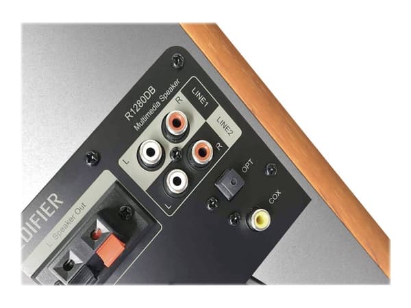 Edifier R1280DB - Høyttalere - bokhylle - trådløs - Bluetooth - 21 watt - toveis - tre