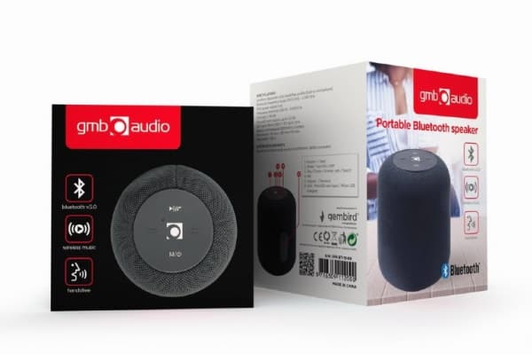 Gembird SPK-BT-15 - Høyttaler - for bærbar bruk - trådløs - Bluetooth - 5 watt - svart