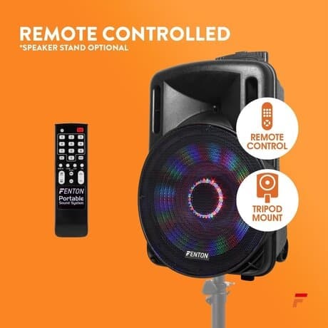 Fenton FT15LED karaokehögtalare 800W 15" med LED-belysning