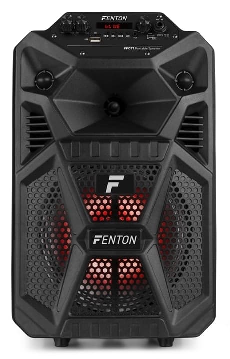 Fenton FPC8T Portable 8" LED Speaker. BT4.