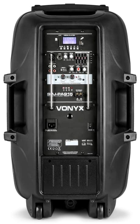 Vonyx SPJ-PA915 Mobile Amp ABS 15" 2 UHF