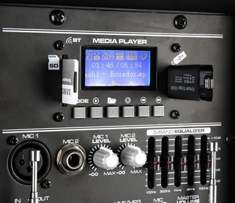 Vonyx SPJ-PA912 Mobile Amp ABS 12" 2 UHF