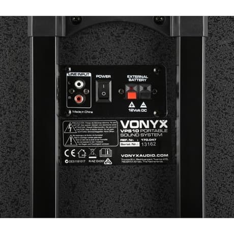 Vonyx VPS10 Aktivt högtalarsystem 10" BT,MP3, UHF