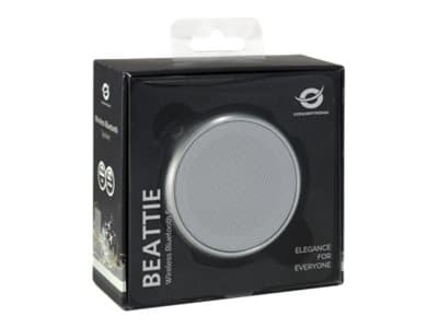 Conceptronic BEATTIE 01S - Högtalare - för bärbar användning - trådlös - Bluetooth - 3 Watt - silver Silver