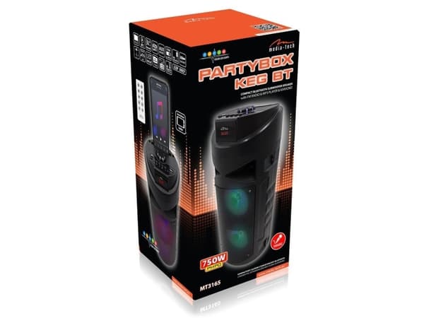 Media-Tech PARTYBOX KEG BT MT3165 - Høyttaler - for bærbar bruk - trådløs - Bluetooth - 30 watt