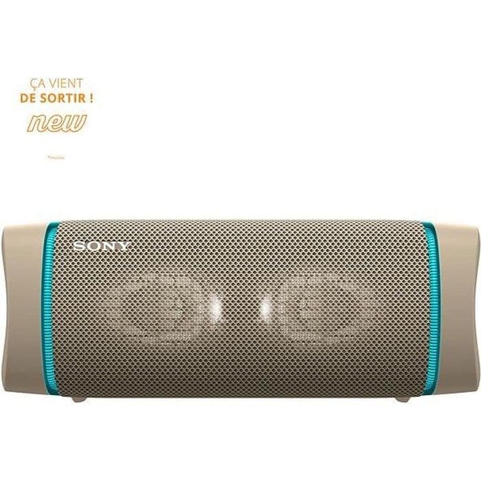 SONY SRSXB33C Bluetooth-højttaler - 24 timers autonomi - stænksikker - sandgrå