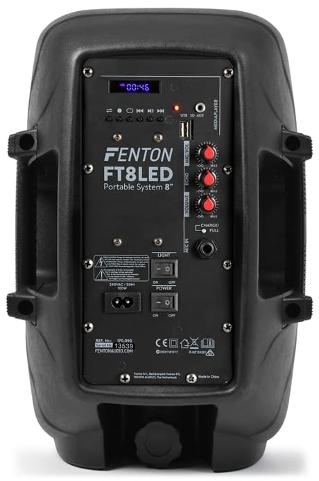 Fenton FT8LED Portabelt aktivt högtalare 8"