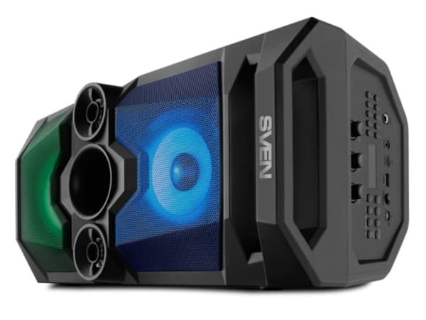 SVEN PS-650, 50 W, 45 - 22000 Hz, Ledning & Trådløs, Bærbar monohøyttaler, Sort, Rotasjon