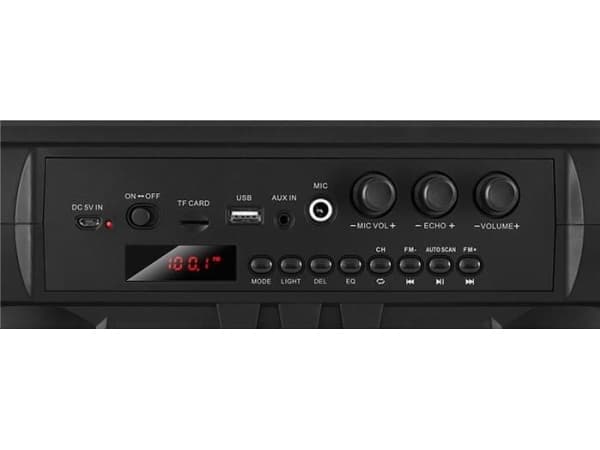 SVEN PS-485, svart, 2x14W (RMS), Bluetooth, FM, USB, Micro SD, LED-display, litiumbatteri, SV-017408