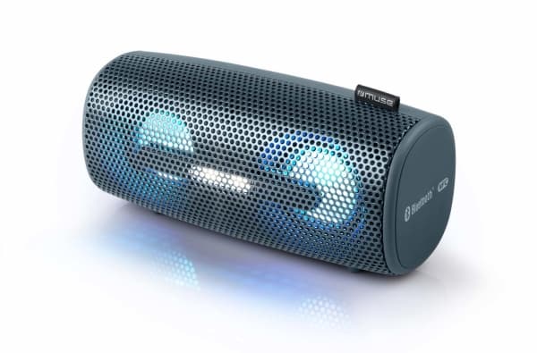 Muse M-730 DJ, 10 W, Kabel & Trådlös, 10 m, Micro-USB, Blå, Stänkskyddad Blå