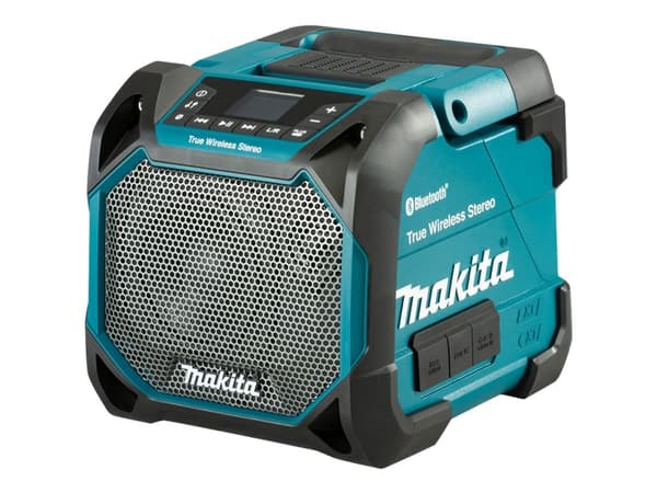 Makita DMR203 - Kaiutin - kannettavaan käyttöön - langaton - Bluetooth - 10 Watt - 2-tie - Ilman akkua ja laturia musta, Sininen