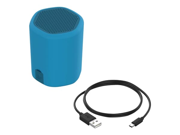 KitSound Hive2O - Högtalare - för bärbar användning - trådlös - Bluetooth - 5 Watt - blå Blå