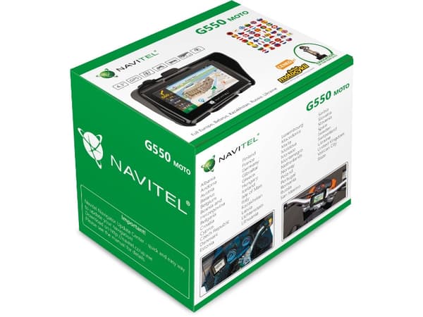 Navitel G550 Moto, Albanien, Andorra, Österrike, Belgien, Bosnien och Hercegovina, Bulgarien, Kroatien, Cypern,..., 10,9 cm (4.3"), 480 x 272 pixlar,