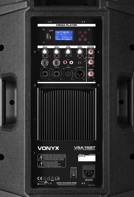 VSA15BT Bi-Amplified Aktiv högtalare, 15" 1000W Peak , BT, MP3
