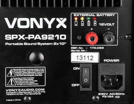 Vonyx SPX-PA9210 Aktiv högtalare, 2UHF