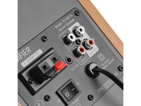 Edifier R1280Ts, 2-vägs, 1.0 kanaler, Kabel, 42 W, 6 O, Grå, Trä