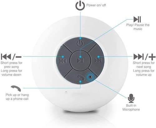 Vattentät Dusch Högtalare med Bluetooth