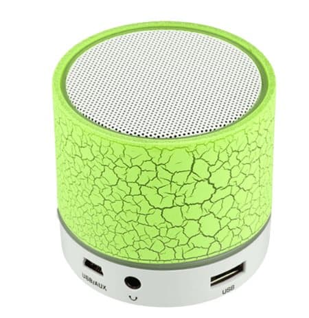 Trådlös Mini Högtalare Bluetooth med LED Grön