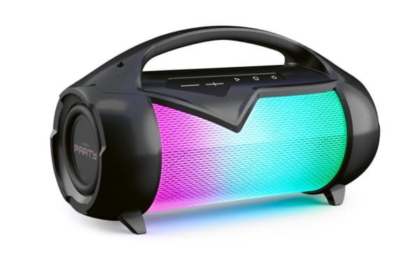 Bigben Interactive PARTYBTIPLITE, 50 W, Kabel & Trådlös, USB Type-A, USB Type-C, Bärbar stereohögtalare, Svart, Cylinder
