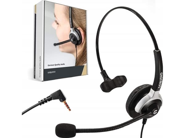 GEQUDIO headset 1-øre med 3,5 mm jack