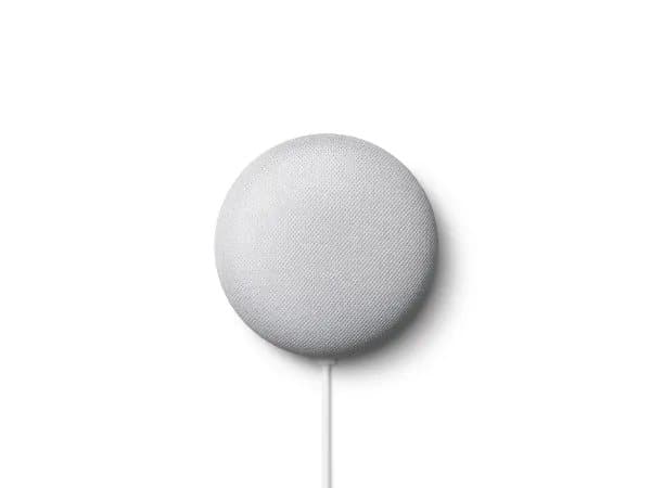 Google Nest Mini, Google Assistant, Round, Grey, Fabric, Plastic, Chromecast, Android, iOS