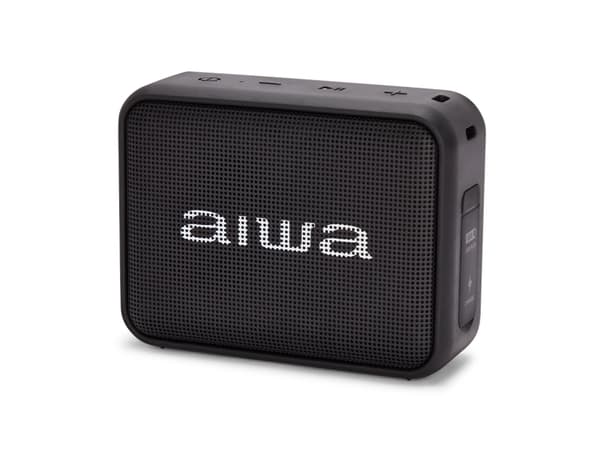 Aiwa BS-200BK, 1.0 kanaler, 6 W, Trådlös, Bärbar monohögtalare, Svart, Knappar Svart