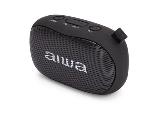 Aiwa BS-110BL, 2.0 kanaler, 5 W, Ledning & Trådløs, Stereo bærbar høyttaler, Blå, Sort, Knapper