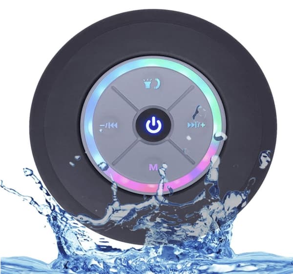 Vattentät LED Dusch Högtalare Bluetooth
