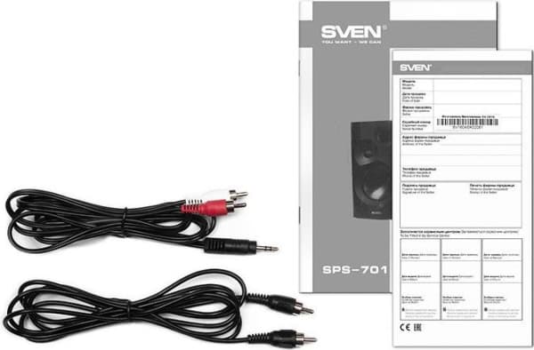 Datamaskinhøyttalere Høyttalere SVEN SPS-701, svart (40W, Bluetooth), SV-013691