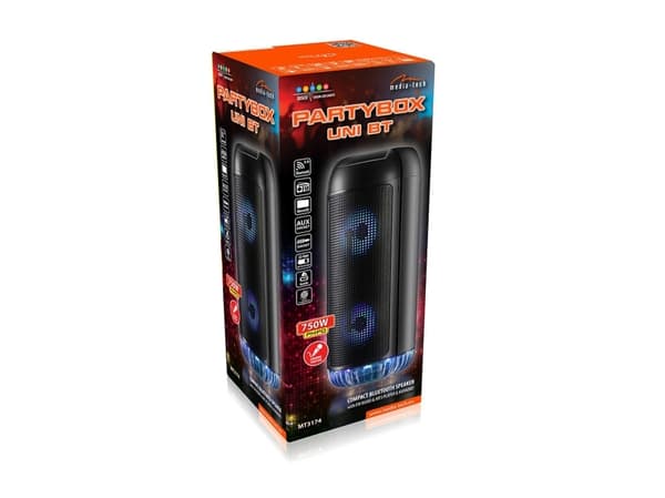 Media-Tech PARTYBOX UNI BT MT3174 - Høyttaler - for bærbar bruk - trådløs - Bluetooth - 30 watt