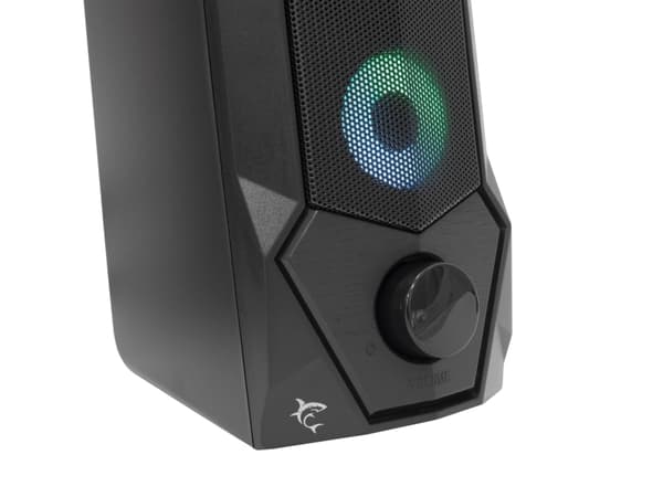 White Shark FLOW, 2.0 kanaler, Kabel, 5 W, 180 - 20000 hz, Svart