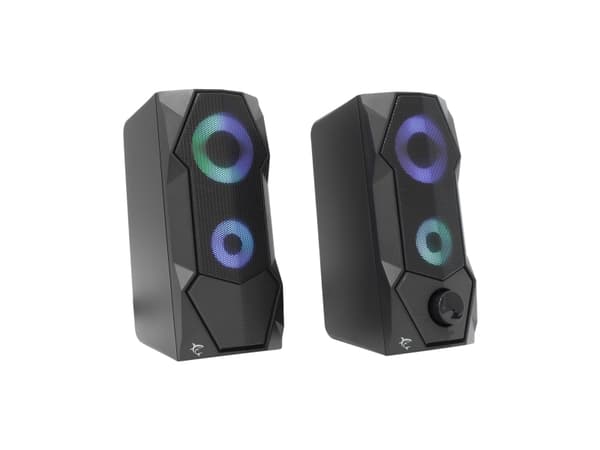 White Shark FLOW, 2.0 kanaler, Kabel, 5 W, 180 - 20000 hz, Svart