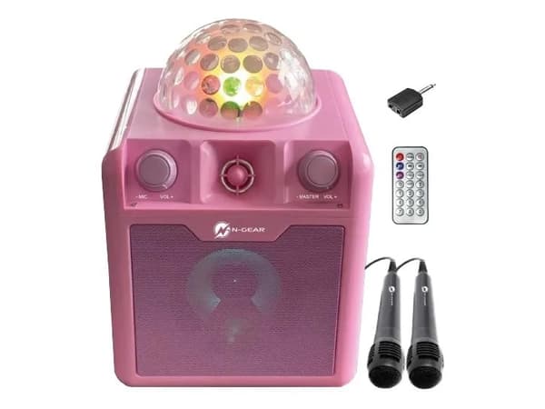 N-GEAR Disco Block 410 - Selskapshøyttaler - for bærbar bruk - trådløs - Bluetooth - toveis - rosa