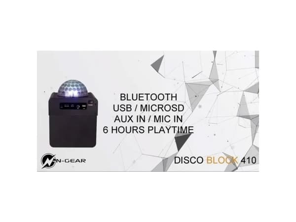 N-GEAR Disco Block 410 - Selskapshøyttaler - for bærbar bruk - trådløs - Bluetooth - toveis - rosa