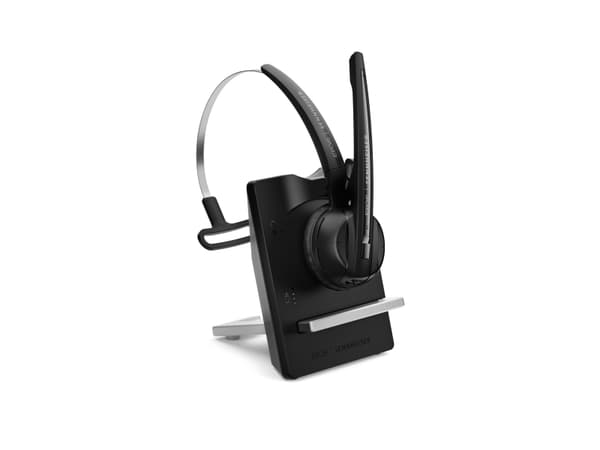 EPOS Headset Telefon On Ear-headset DECT Mono Sort Noise Cancelling Indstilling af lydløs mikrofon