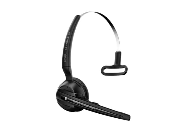 EPOS Headset Telefon On Ear-headset DECT Mono Sort Noise Cancelling Indstilling af lydløs mikrofon